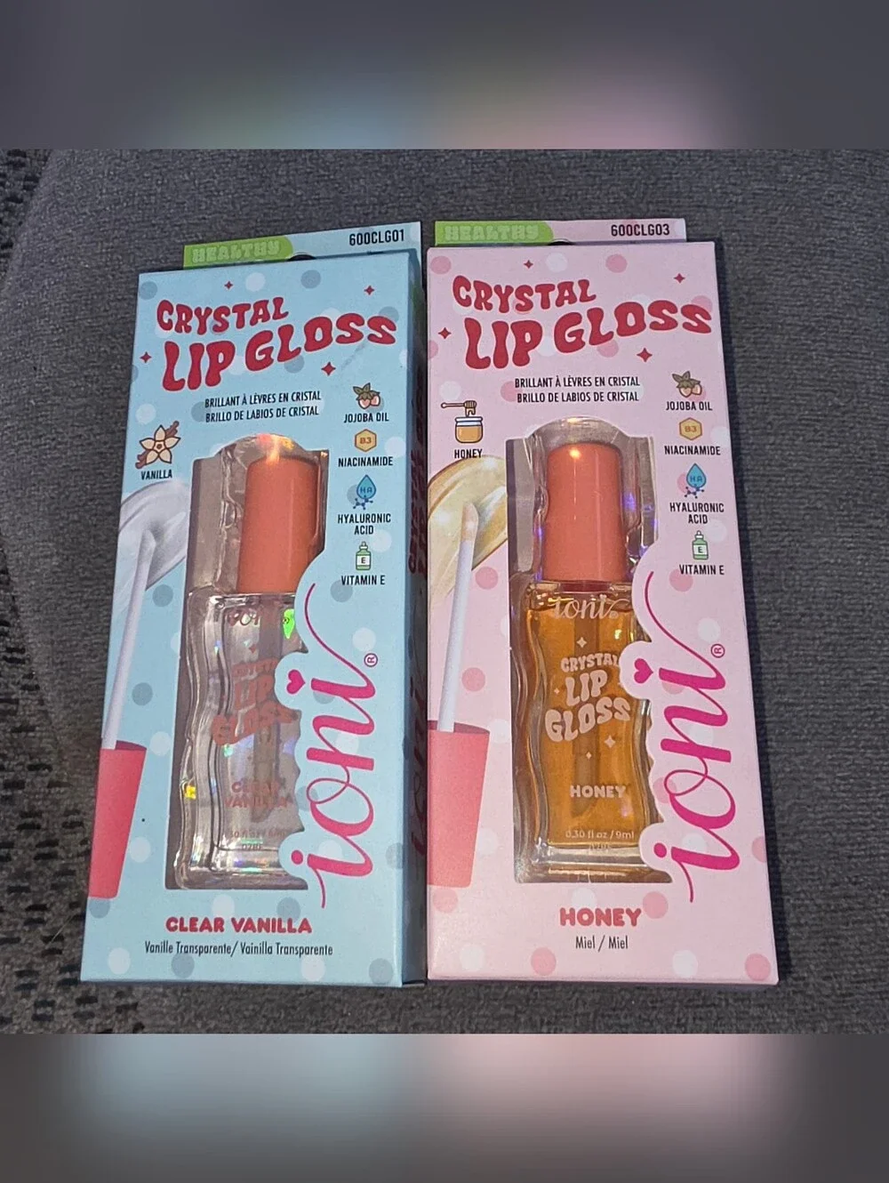 Ioni Crystal Lip Gloss - Clear Vanilla & Honey 0.30fl Oz BNIB